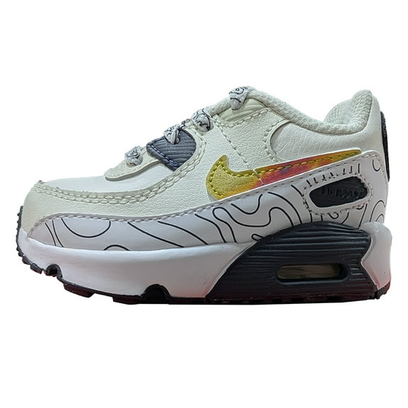 Toddler's Nike Air Max 90 LTR SE Sail/Multi-Color-Gridiron (DX1817 100) - 7