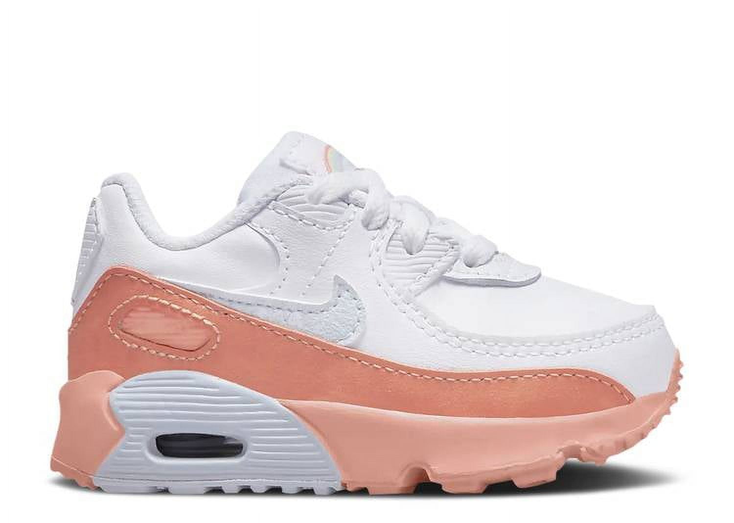 Toddler's Nike Air Max 90 LTR SE White/Aura-Lt Madder Root (DM0958 100) - 7 - Walmart.com