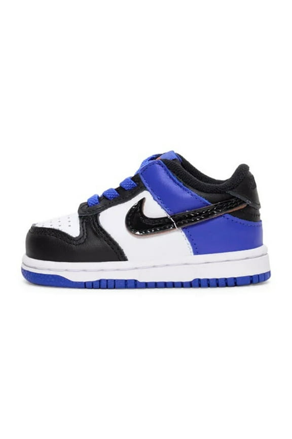 Toddler's Nike Dunk Low SE White/Black-Racer Blue (HF3252 100) - 8