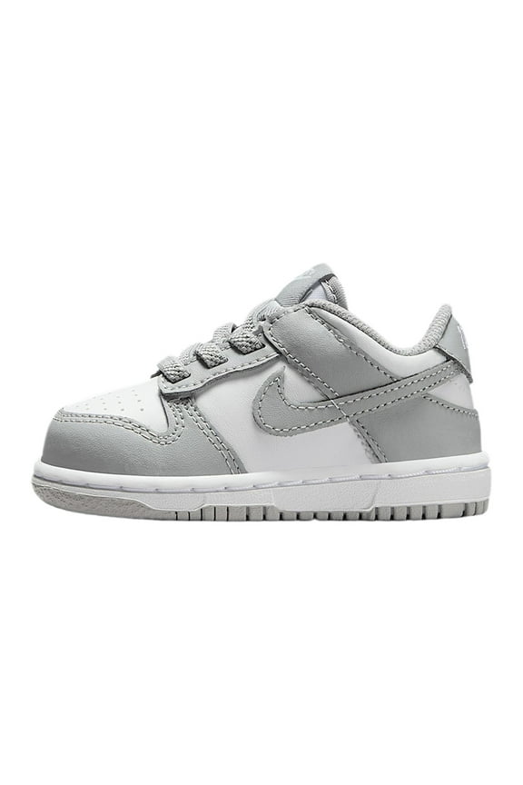 Toddler's Nike Dunk Low White/LT Smoke Grey-White (FB9107 123) - 10