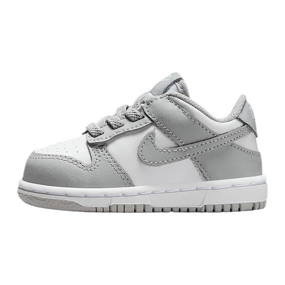 Toddler's Nike Dunk Low White/LT Smoke Grey-White (FB9107 123) - 6