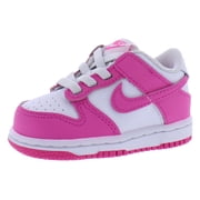 Toddler's Nike Dunk Low White/Laser Fuchsia (FB9107 102) - 4