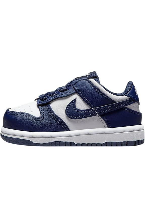 Toddler's Nike Dunk Low White/Midnight Navy-White (FB9107 116) - 6