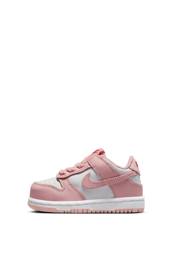 Toddler's Nike Dunk Low White/Pink Glaze-Pomegrante (HV0929 100) - 8