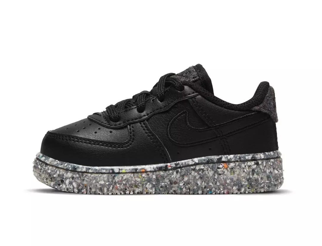 Toddler's Nike Force 1 KSA Black/Black-Metallic Silver (DB4587 001