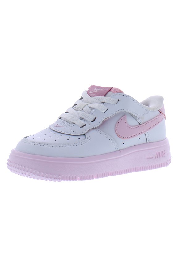 Force 1 Low EasyOn Infant/Toddler Shoes Size 7, Color: White/Pink Foam