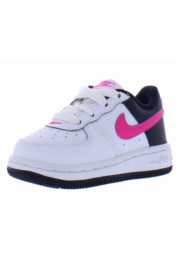Force 1 Leather Infant/Toddler Shoes Size 5, Color: White/Fierce Pink