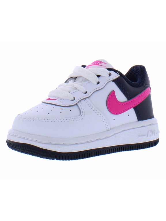 Force 1 Leather Infant/Toddler Shoes Size 6, Color: White/Fierce Pink