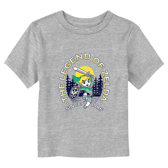 Toddler's Nintendo Link In Action Since 1986 Graphic Tee Athletic Heather 4T