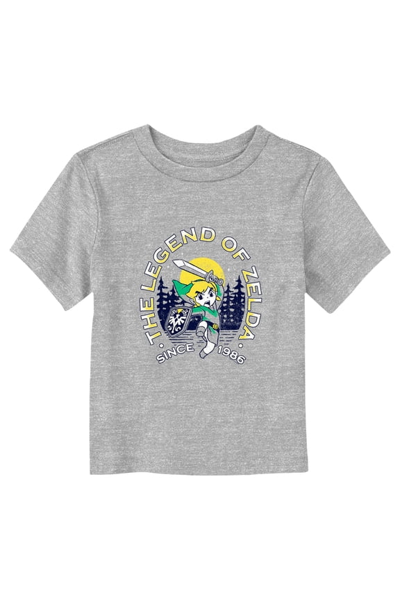 Toddler's Nintendo Link In Action Since 1986 Graphic Tee Athletic Heather 4T