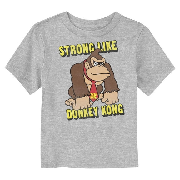 Toddler's Nintendo Strong Like Donkey Kong  Graphic Tee Athletic Heather 4T