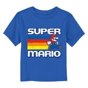 Toddler's Nintendo Super Mario Distressed Graphic Tee Royal Blue 4T
