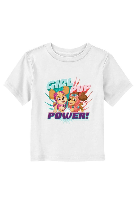 Toddler's PAW Patrol Liberty and Skye Girl Pup Power  Graphic Tee White 2T