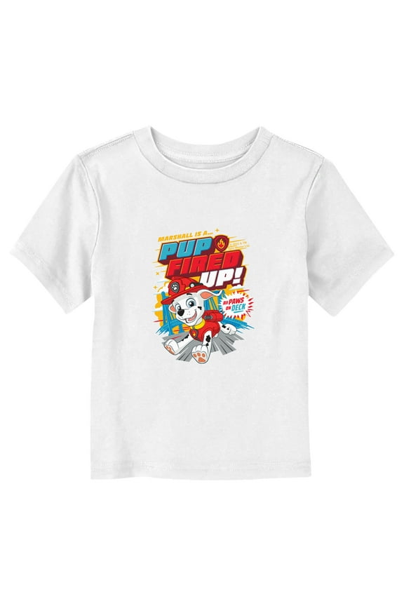 Toddler's PAW Patrol Marshall Is a Pup Fired Up  Graphic Tee White 4T