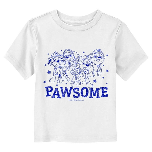 Toddler's PAW Patrol Pawsome Team  Graphic Tee White 3T