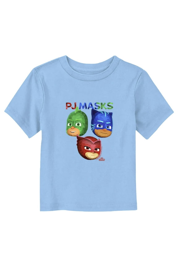 Toddler's PJ Masks Power Heroes Portraits Graphic Tee Light Blue 2T