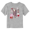 thumbnail image 1 of Toddler's Peppa Pig Friends Love Letters Graphic Tee Athletic Heather 4T, 1 of 3