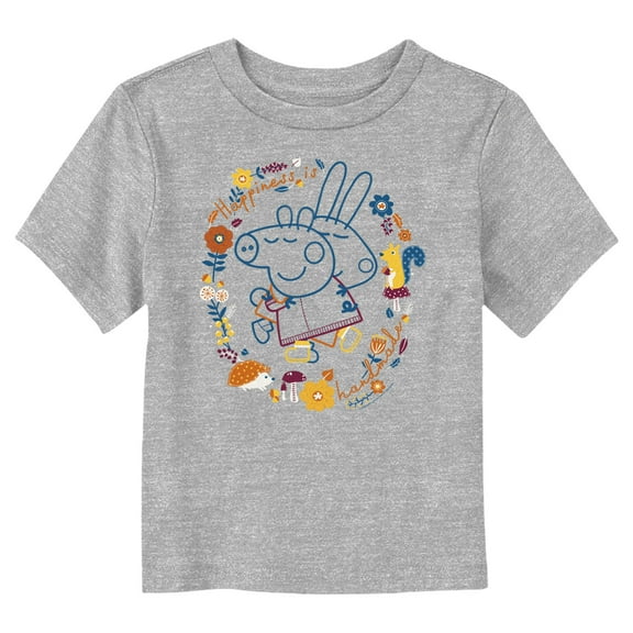 Toddler's Peppa Pig Happiness Is Handmade  Graphic Tee Athletic Heather 3T