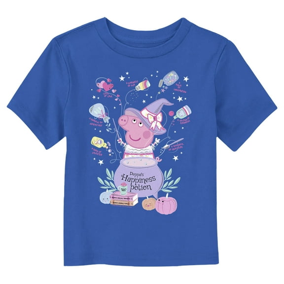 Toddler's Peppa Pig Happiness Potion  Graphic Tee Royal Blue 3T