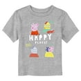 thumbnail image 1 of Toddler's Peppa Pig Happy Place Brothers Graphic Tee Athletic Heather 5T, 1 of 3