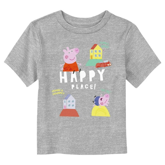 Toddler's Peppa Pig Happy Place Brothers Graphic Tee Athletic Heather 5T