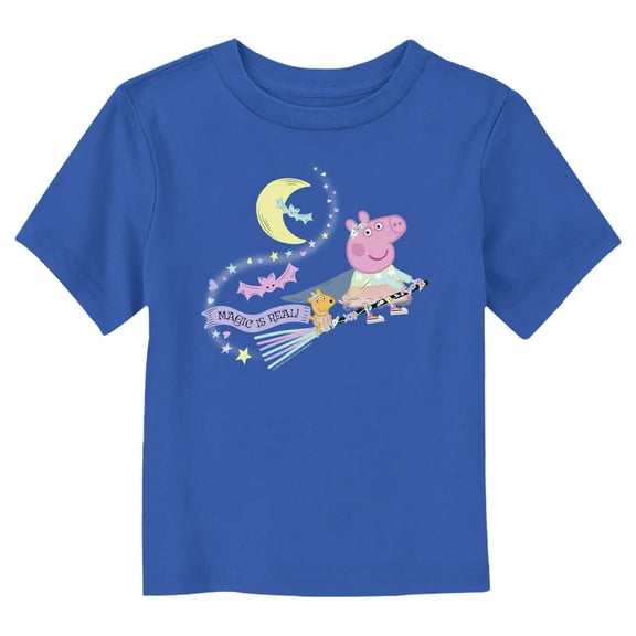 Toddler's Peppa Pig Magic Is Real Graphic Tee Royal Blue 2T