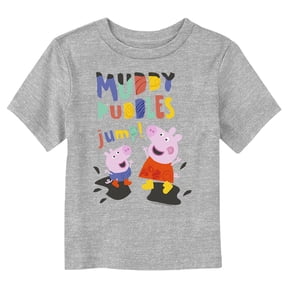 Toddler's Peppa Pig Muddy Puddles Jump Graphic Tee Athletic Heather 5T