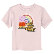 Toddlers Peppa Pig Wear Your Boots Graphic Tee Light Pink 5T
