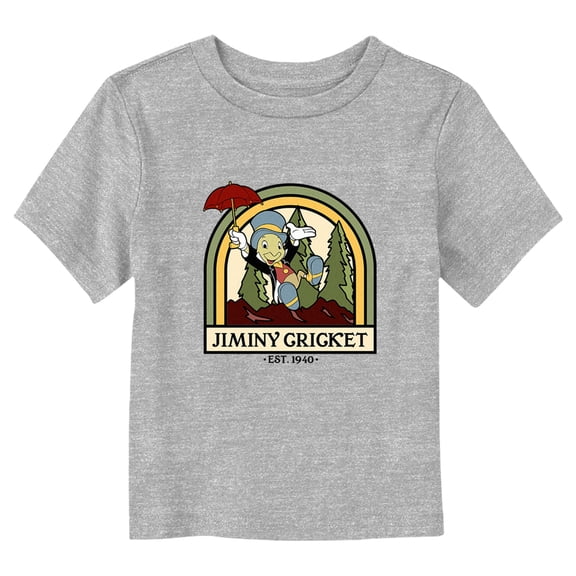 Toddler's Pinocchio Jiminy Cricket EST. 1940 Graphic Tee Athletic Heather 4T