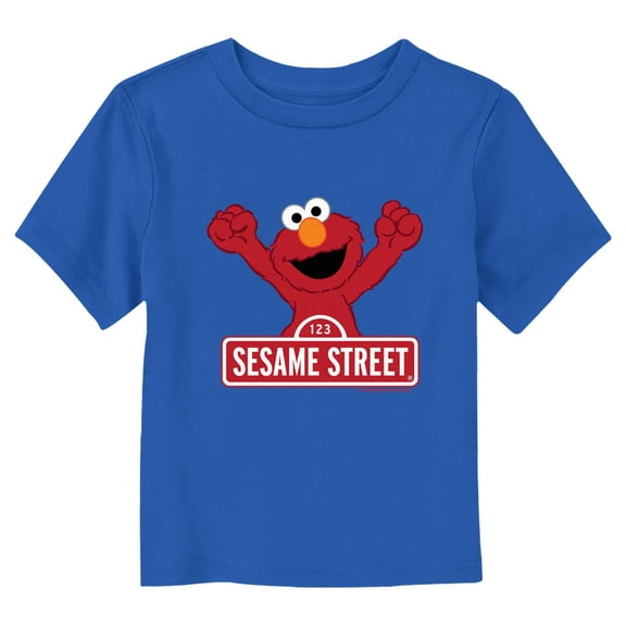 Toddler's Sesame Street Classic Red Logo Sign Elmo  Graphic T-Shirt