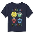 thumbnail image 1 of Toddler's Sesame Street Four Circle Primary Colors Grid Graphic T-Shirt, 1 of 3