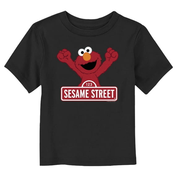 Toddler's Sesame Street Red Logo Sign Elmo Graphic T-Shirt