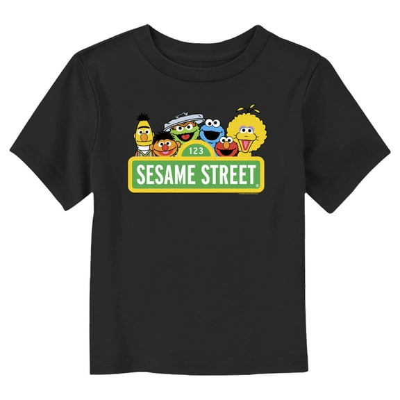 Toddler's Sesame Street Sign Classic Group Shot Graphic T-Shirt