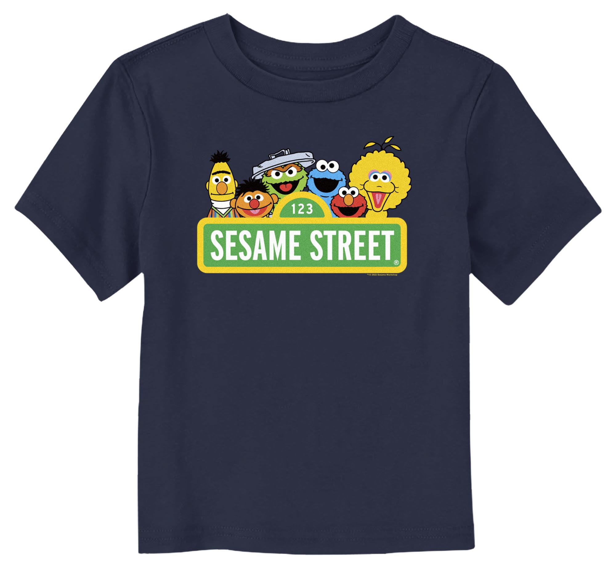 Toddler's Sesame Street Sign Classic Group Shot Graphic T-Shirt