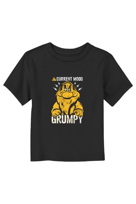 Toddler's Snow White and the Seven Dwarfs Current Mood Grumpy Graphic Tee Black 4T