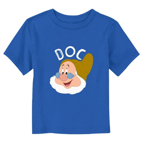 Toddler's Snow White and the Seven Dwarfs Doc Large Portrait Graphic Tee Royal Blue 4T