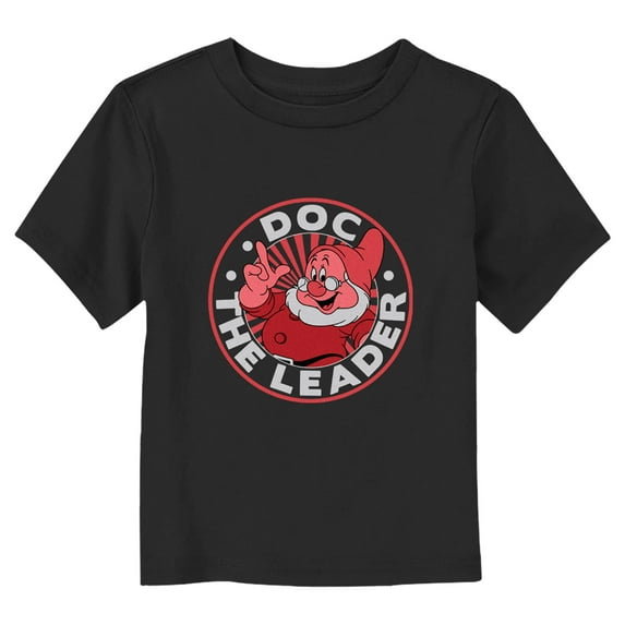 Toddler's Snow White and the Seven Dwarfs Doc The Leader Graphic Tee Black 2T