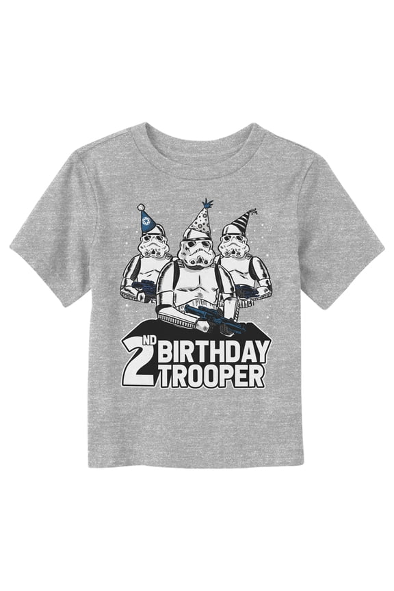 Toddler's Star Wars 2nd Birthday Trooper Graphic Tee Athletic Heather 4T