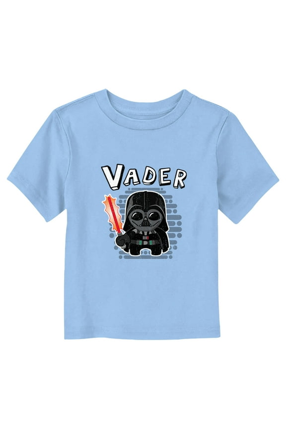 Toddler's Star Wars Chibi Vader  Graphic Tee Light Blue 2T