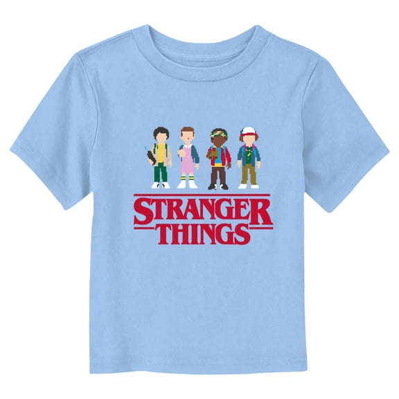 Netflix Toddler's Stranger Things Animated Group Lineup Graphic T-Shirt