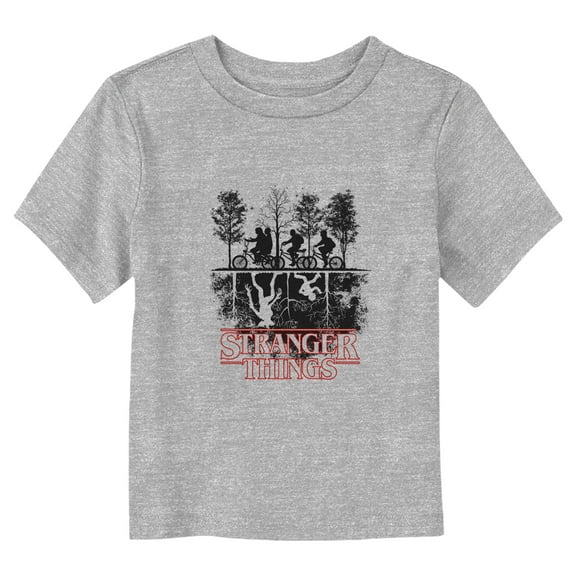 Netflix Toddler's Stranger Things Biking in Upside Down Logo Graphic T-Shirt