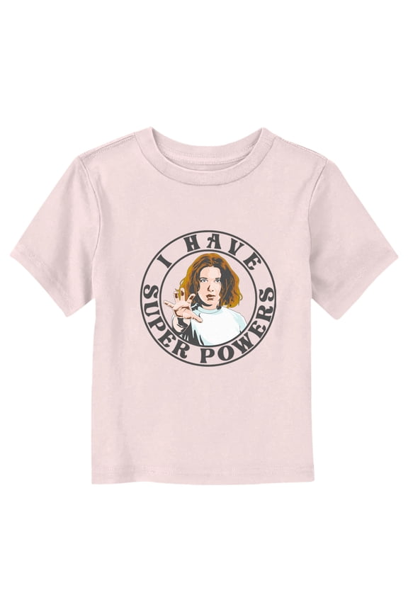 Netflix Toddler's Stranger Things Eleven I Have Super Powers Badge Graphic T-Shirt
