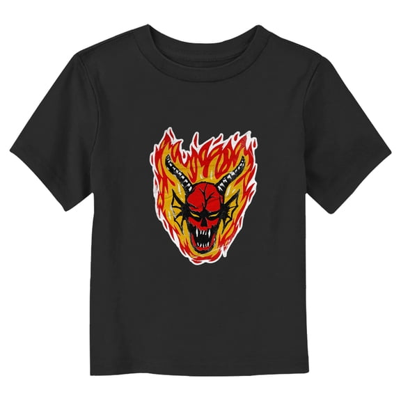 Netflix Toddler's Stranger Things Hellfire Club Demon Face Graphic T-Shirt