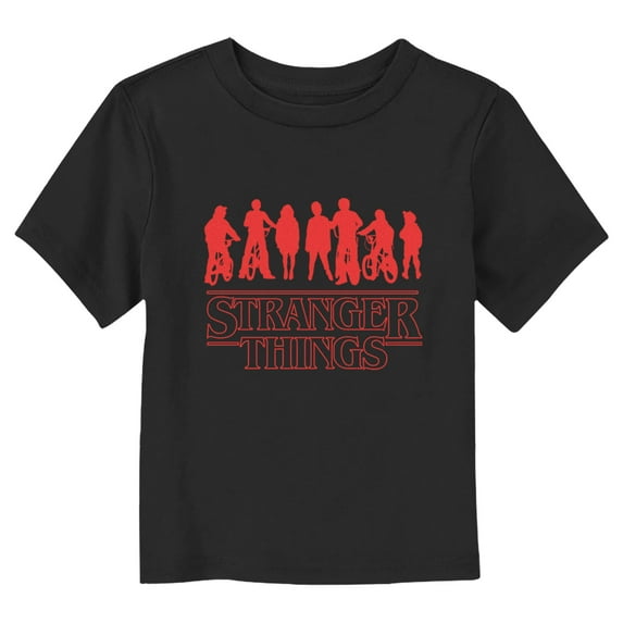 Netflix Toddler's Stranger Things Red Silhouettes Logo Graphic T-Shirt