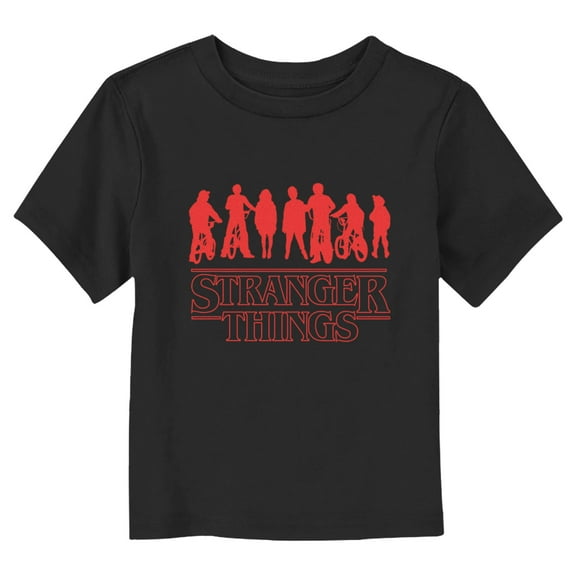 Netflix Toddler's Stranger Things Red Silhouettes Logo Graphic T-Shirt
