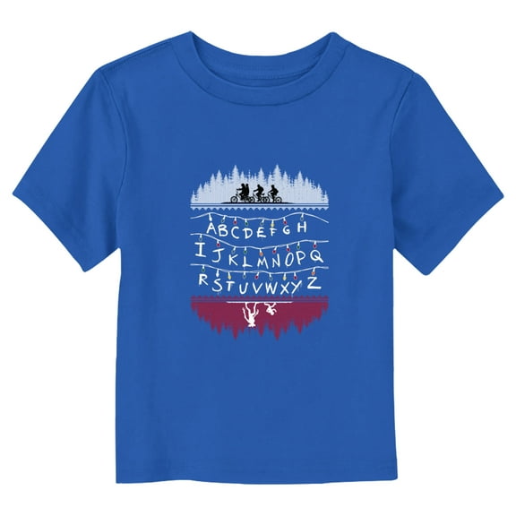 Netflix Toddler's Stranger Things Upside Down Alphabet Lights Graphic T-Shirt