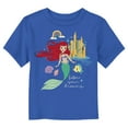 thumbnail image 1 of Toddler's The Little Mermaid Ariel Follow Your Dreams Graphic Tee Royal Blue 3T, 1 of 3