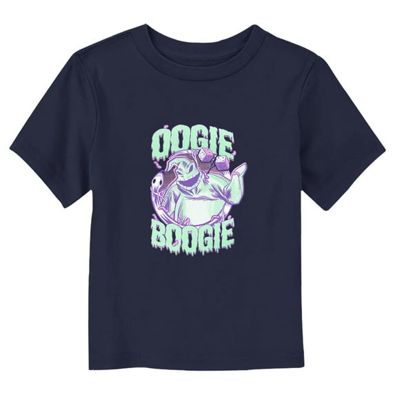 Toddler's The Nightmare Before Christmas Slimy Oogie Boogie Portrait Graphic Tee Navy Blue 3T