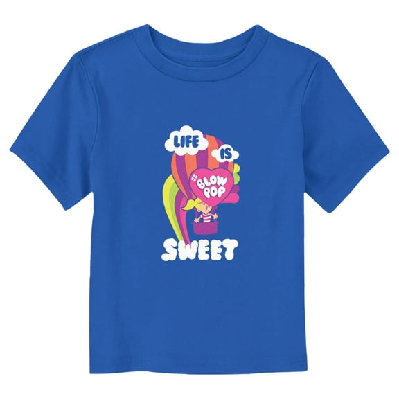 Toddler's Tootsie Roll Life is Sweet Balloon  Graphic Tee Royal Blue 4T