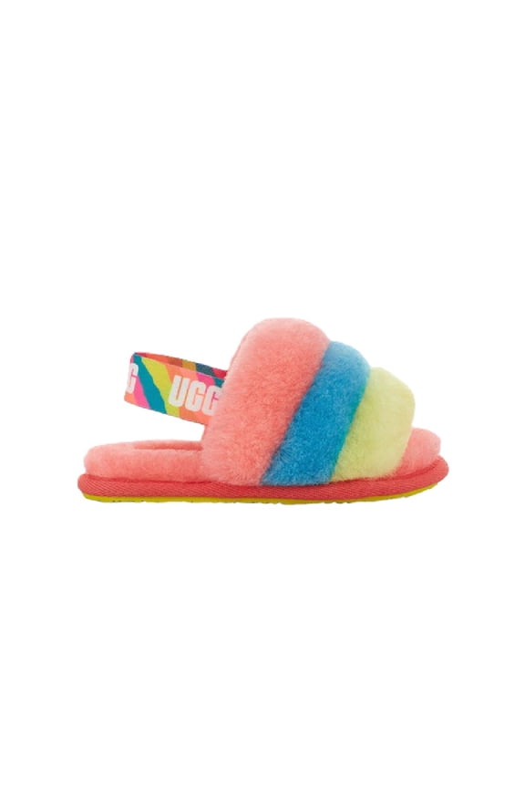 Toddler's UGG Fluff Yeah Slide Peach Bliss Multi (1124931T-PBMT) - 6